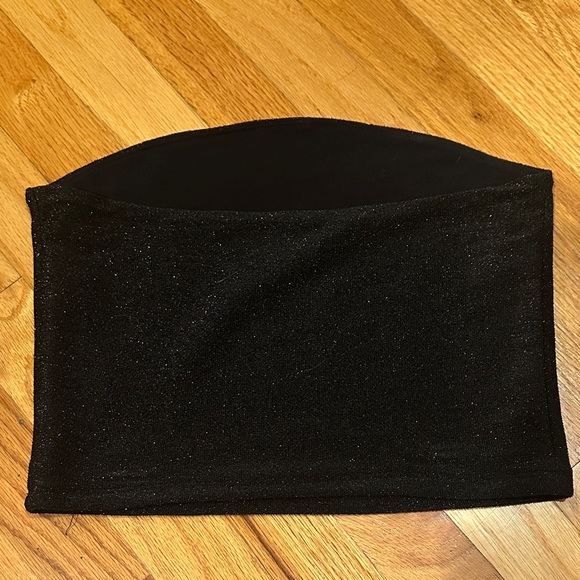 Black Shimmery Tube Top - Picture 3 of 3